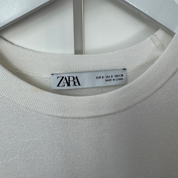 Zara Cream Short Sleeve Top - Picture 2 of 2